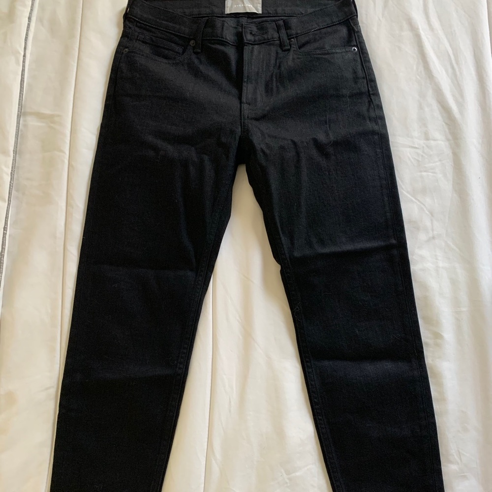 Everlane high rise black skinny jeans